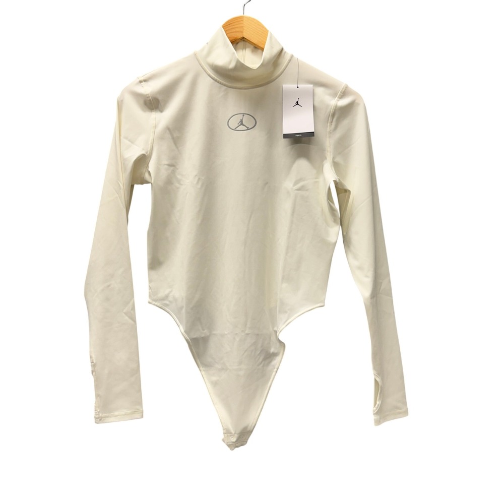 Jordan Bodysuit Womens Large Mock Neck Mountainside Long Sleeve Sail Nike NEW